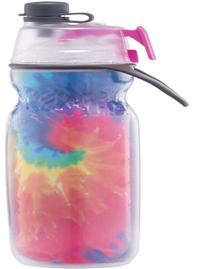 أو2 كول زجاجة مياه O2COOL Mist 'N Sip 2 في 1 للرش والترطيب مع فوهة علوية مانعة للتسرب، زجاجة مياه رياضية قابلة لإعادة الاستخدام - 20 أونصة (عبوة من قطعتين بتصميم صبغ ربطة العنق) - Image 2