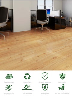 Suntecwood Suntecwood SPC Rigid Core Luxury Vinyl Flooring 1220*181 mm|5mm Thick| 1mm IXPE Padding| Waterproof|Scratch Resistant| Comfort & Quiet|Easy Click Lock for Home|Office|Commercial Use | Prague Oak  - Image 3