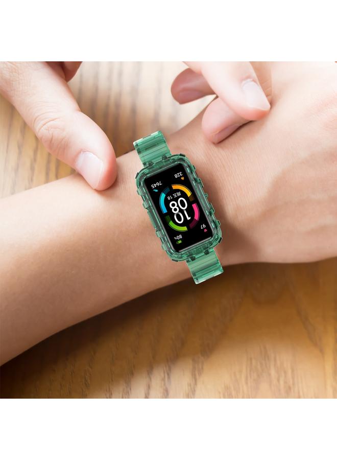 erorex Replacement Band For Huawei Band 7 One-Piece Transparent Silicone Watch Band - Image 5