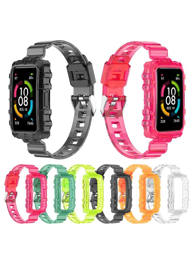 erorex Replacement Band For Huawei Band 7 One-Piece Transparent Silicone Watch Band - Image 3