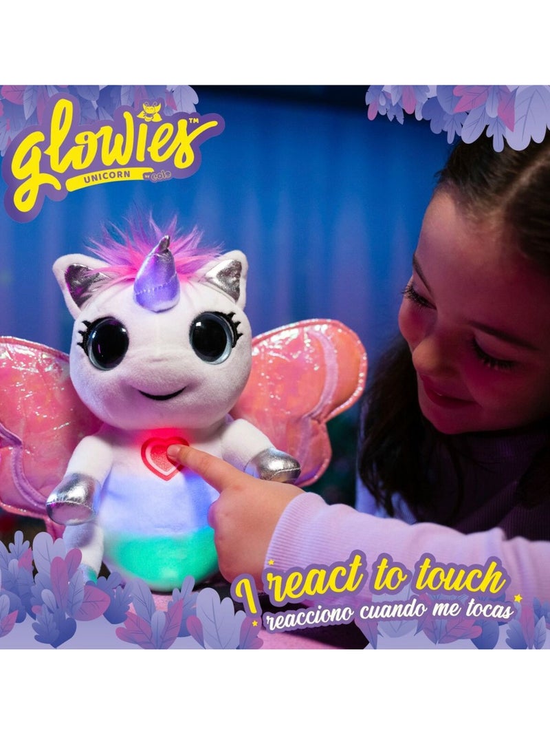 glowiest GLOWIES - Magic Touch Soft Sleeping Companion (Light & Sound) - Unicorn Toy - Image 4