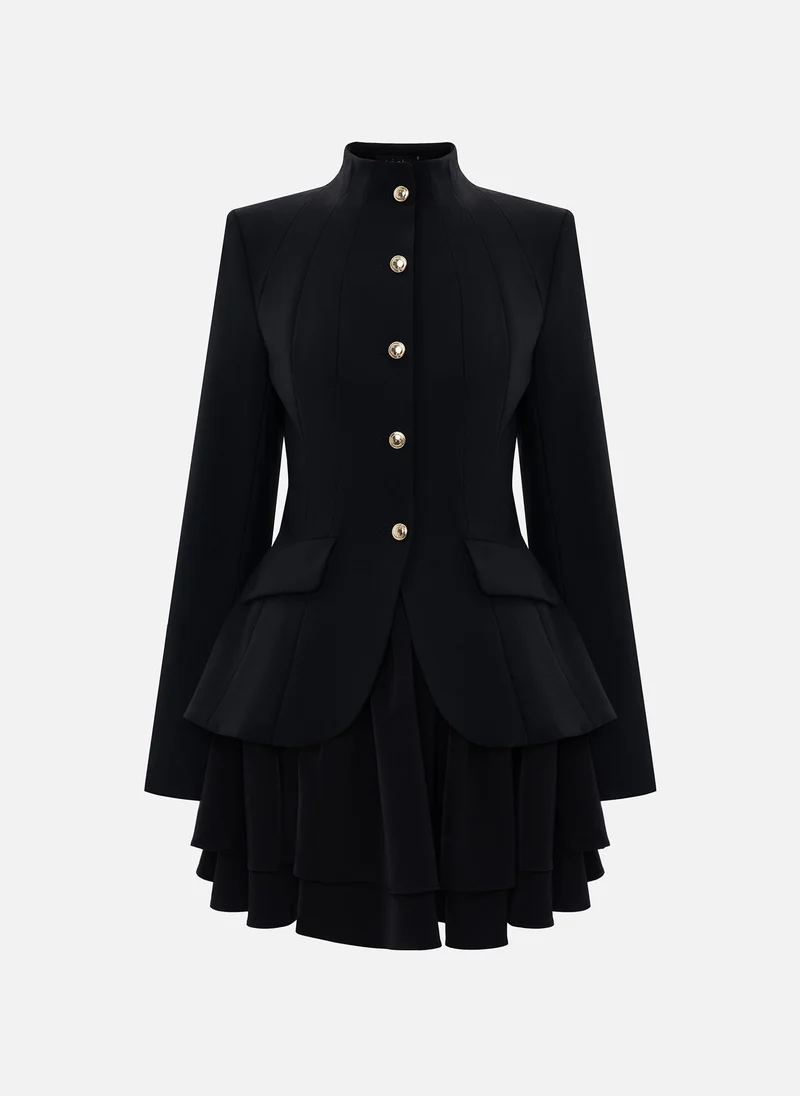 ليتشي فستان بليزر قصير مع تنورة واسعة