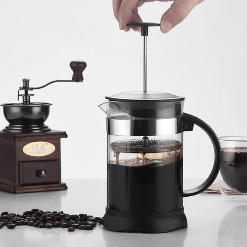 French Press Coffee Maker: 1000ml 4-Minute Brew - Premium Borosilicate Glass Great Filtration for Home Coffee Lovers Cold Brew Hot Chocolate - Image 4