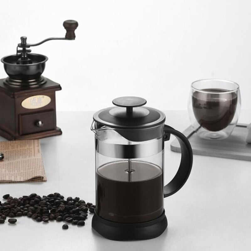 French Press Coffee Maker: 1000ml 4-Minute Brew - Premium Borosilicate Glass Great Filtration for Home Coffee Lovers Cold Brew Hot Chocolate - Image 2