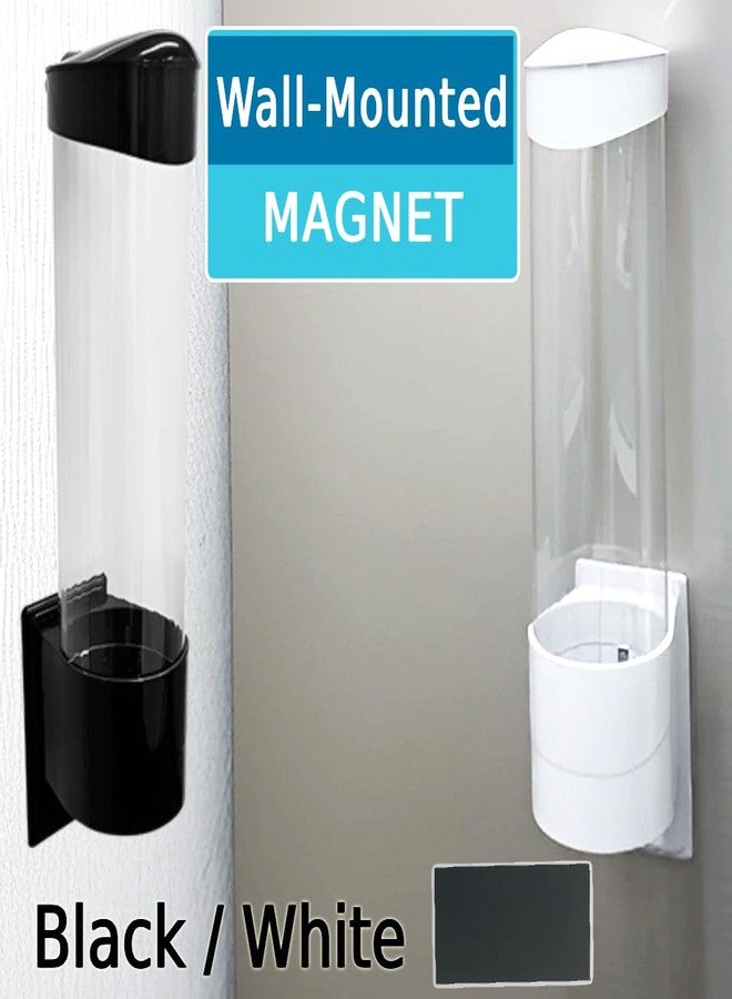 Japard Cup Dispenser Holder for Water Cooler Wall Mounted with Magnet for Wall Mount, 4oz - 7oz Paper Plastic Cups Cones for Home Bathroom Office Hospital Black - Image 2