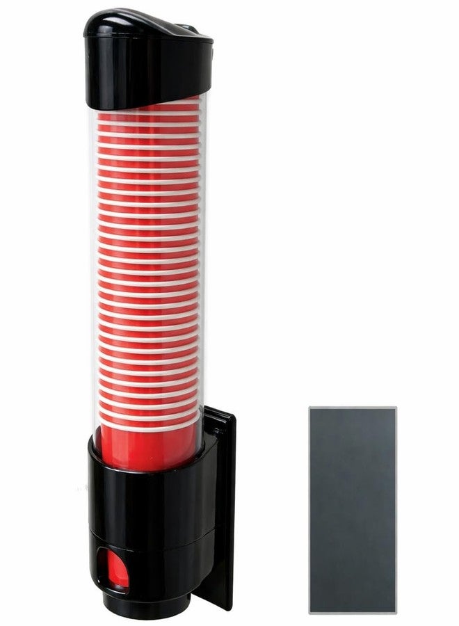 Japard Cup Dispenser Holder for Water Cooler Wall Mounted with Magnet for Wall Mount, 4oz - 7oz Paper Plastic Cups Cones for Home Bathroom Office Hospital Black - Image 1