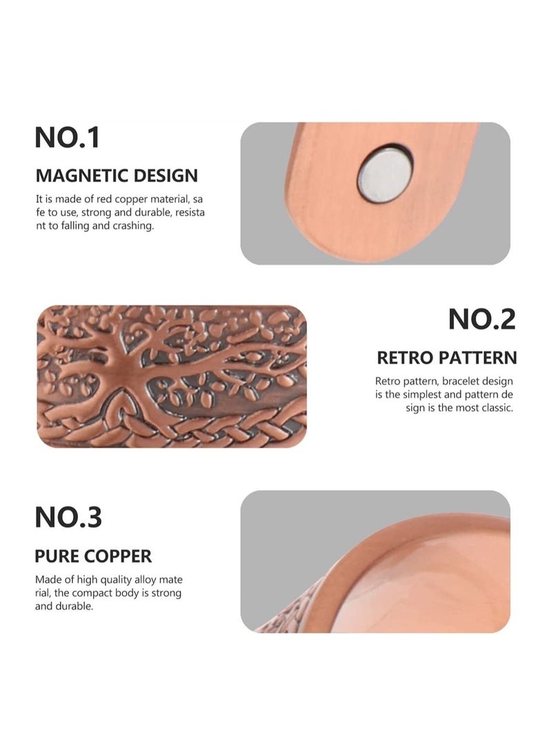 SYOSI - Pure Copper Magnetic Bracelet Magnetic Therapy Bracelet Magnetic Healing Bracelet Cuff Bracelet Energy Healing Bracelet for Women Men Joint Pain Arthritis Relief - Image 1