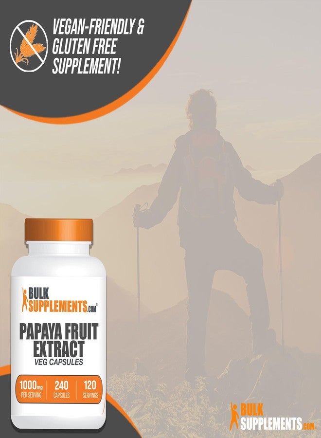 بالك سابلمنتس كبسولات مستخلص فاكهة البابايا من BulkSupplements.com - من كاريكا بابايا، مكمل عشبي - خالٍ من الغلوتين، 1000 ملغ، كبسولتان لكل جرعة، 240 كبسولة (عبوة واحدة) - Image 5