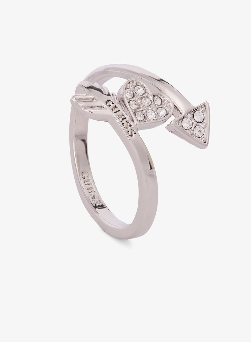GUESS Arrow & Pave Heart Double Ring - Image 2