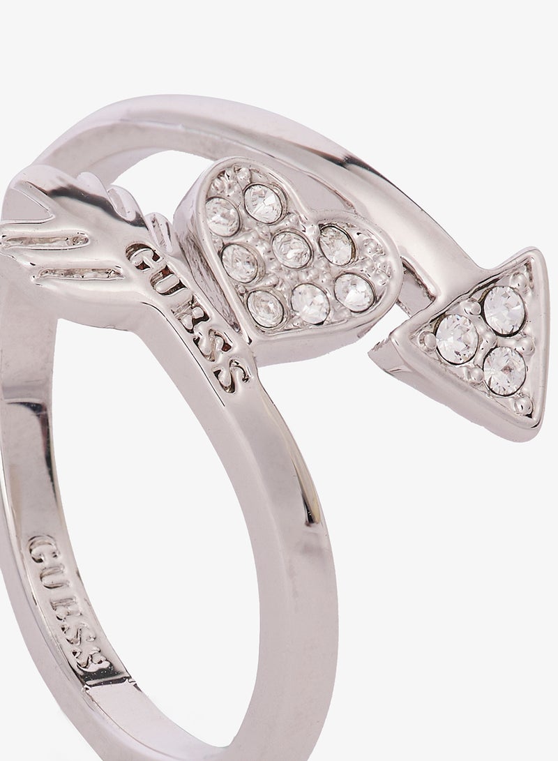GUESS Arrow & Pave Heart Double Ring - Image 4