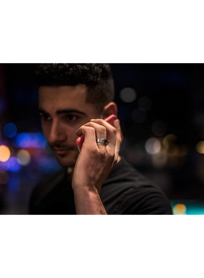 Premium Titanium Steel Ring – Beveled Edge, High-Polish Stainless Steel Mirror Finish Band - Image 2