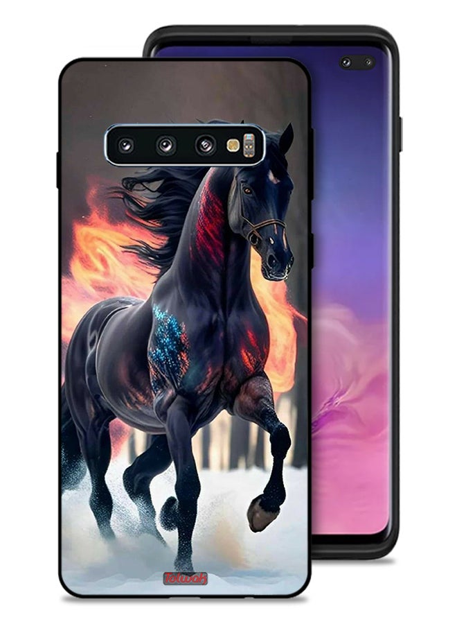 Tolwak Samsung Galaxy S10 Plus Protective Case Cover Horse Hd - Image 1