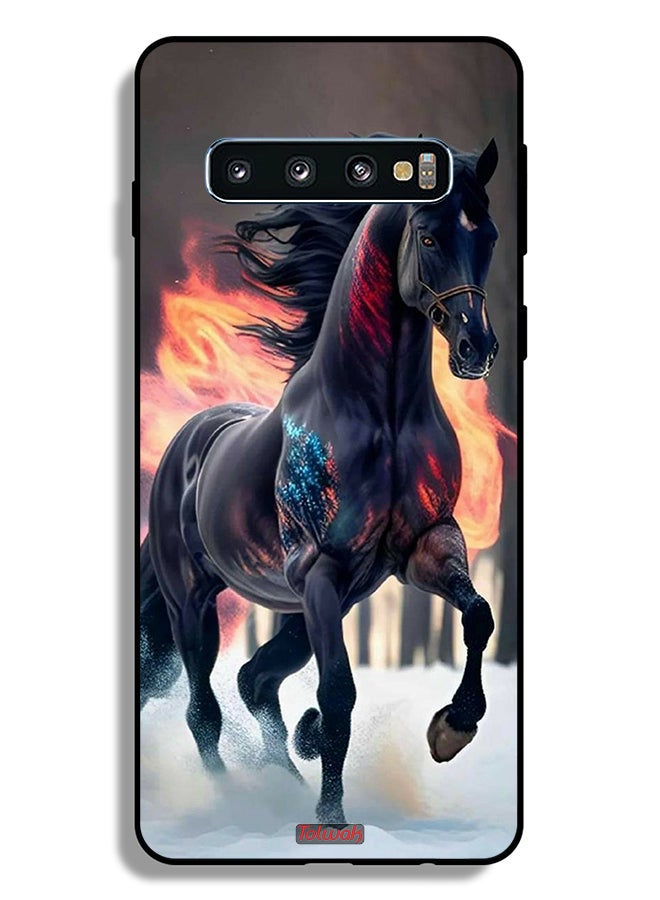Tolwak Samsung Galaxy S10 Plus Protective Case Cover Horse Hd - Image 2