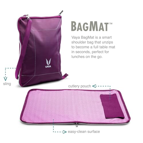 VAYA BAGMAT Office Lunch Bag with Sling for Tiffin Box and Water Bottle, Purple, 1 Liter - Image 5