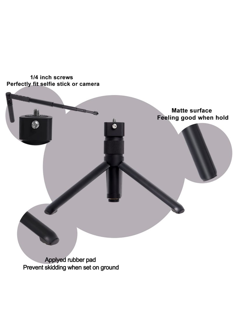 Generic - Action Camera Rotary Handle, Tabletop Tripod Rotating Handle for Insta360 X5/X4/360 Swivel Grip for Selfie/Live Streaming Video with 1/4 Screw Camera Accessories - Image 1