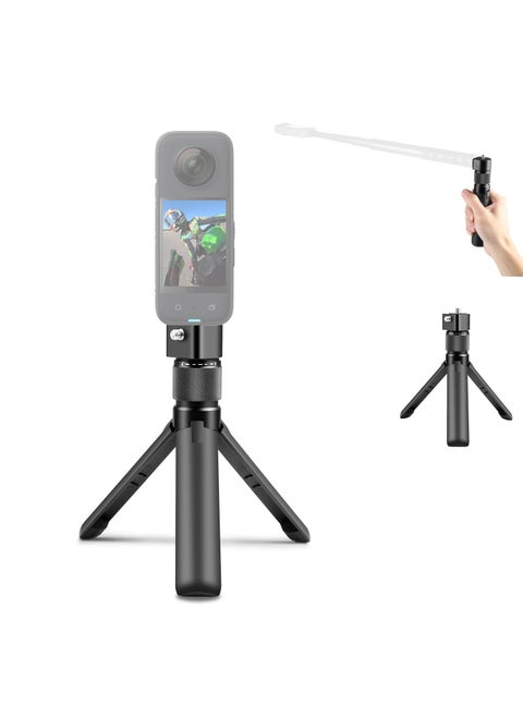 Action Camera Rotary Handle, Tabletop Tripod Rotating Handle for Insta360 X5/X4/360 Swivel Grip for Selfie/Live Streaming Video with 1/4 Screw Camera Accessories