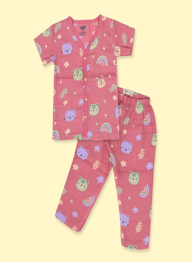 A toddler thing 100% Organic Half Sleeve Sleepsuits | Pajama Sets for Boys and Girls | Kids Nightwear | ABC Crew | Pack of 3 | 6-9 Months - Image 3