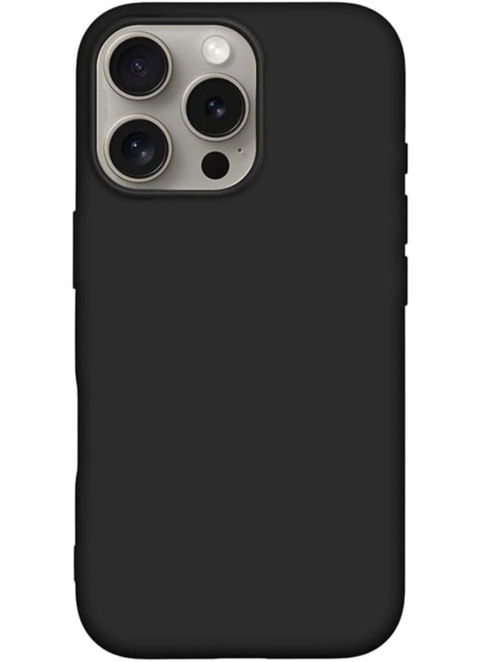 حافظة حماية سائلة من السيليكون لجهاز آيفون 16 برو مع بطانة من الألياف الدقيقة - Image 2