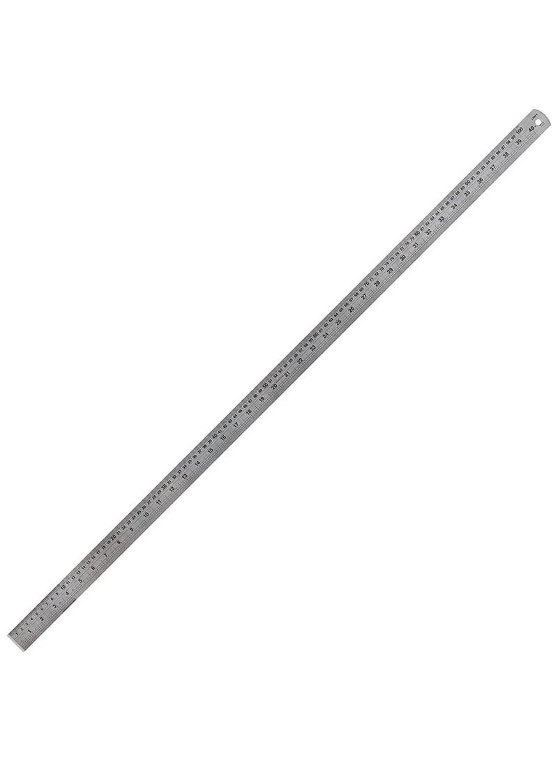 RACO مسطرة ريكو أوكن من الفولاذ المقاوم للصدأ | مقياس SS ثقيل مع جدول تحويل للمدرسة، المكتب، المنزل، المعماريين، المهندسين، ومواد الحرف (40 بوصة، 100 سم، 1 متر) - Image 1