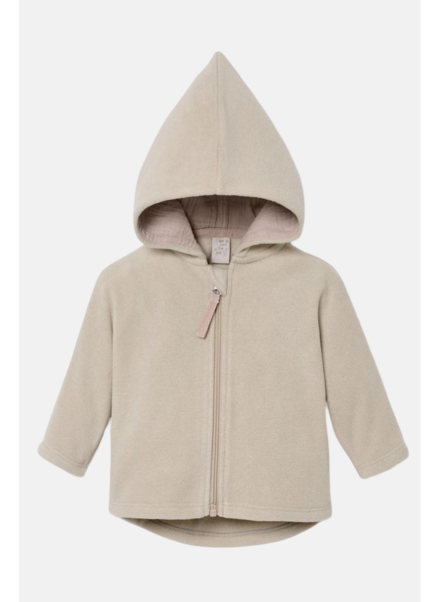 Tchibo Toddels Boy Hooded Fleece Jacket, Beige  - Image 3