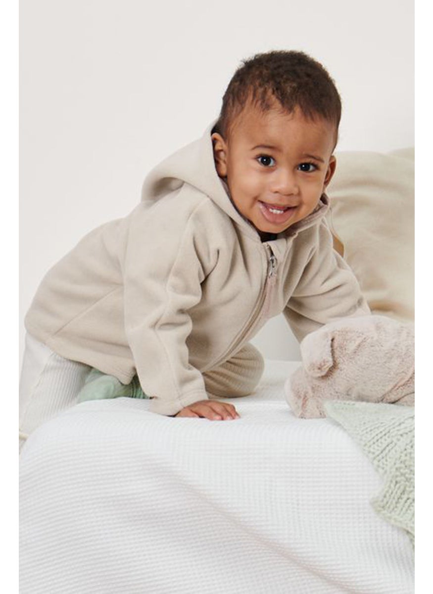 Tchibo Toddels Boy Hooded Fleece Jacket, Beige  - Image 1