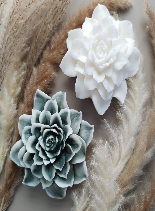 Wehous Large Blooming Flower Candle Silicone Mold, 3D Peony Rose Floral Resin Concrete Candle Soap Wax Molds, Big Flower Chocolate Fondant Cake Decorating Art Craft Mold for Wedding Christmas - Image 2