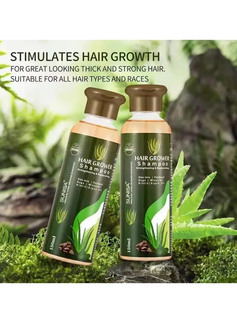 SUNISA Extreme / Sunisa Aloe Vera Hair Grower Shampoo Anti Hair Loss essential Shampoo Hair Loss Thicken Hair Longer hair Hair Growth Volumize Protect Hair Repair Thinning Hair Split ends Breakage Hair Grower Revitalize Hair Grower Prestige Organic - Image 3