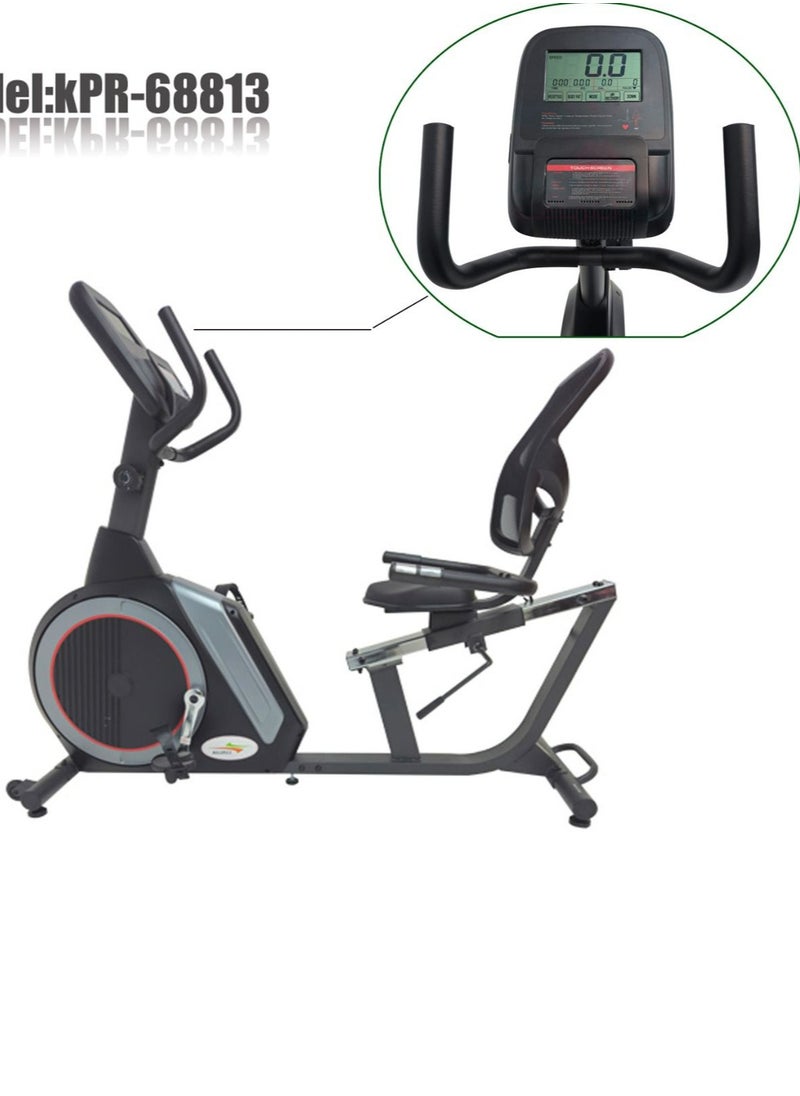 Magnetic bike 150 kg maximum user weight, and a spinning wheel of 6 kg, Bike with a backrest