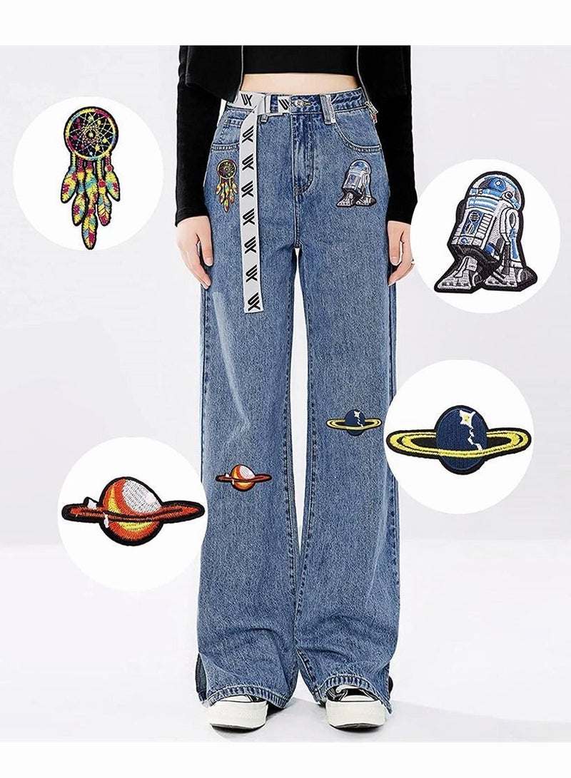 Y&D Iron On Patches, Y&D for Clothing Embroidered Patches Decoration DIY Craft Sew Iron, Applique Clothes, Dress, Pants, Hats, Jeans, Backpacks (Astronaut 21 Pcs) - Image 3
