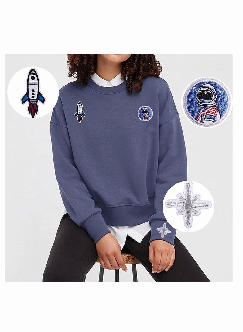 Y&D Iron On Patches, Y&D for Clothing Embroidered Patches Decoration DIY Craft Sew Iron, Applique Clothes, Dress, Pants, Hats, Jeans, Backpacks (Astronaut 21 Pcs) - Image 2