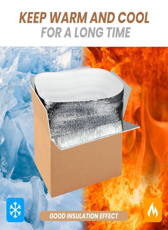 YSSOA 4 Pack Insulated Shipping Boxes with Aluminum Foil Liner,Thermal Insulation Cold Pack Shipping Boxes for Frozen, Reusable Styrofoam Cooler Box, Small Mailing Box, 6’’X5’’X9’’ - Image 5