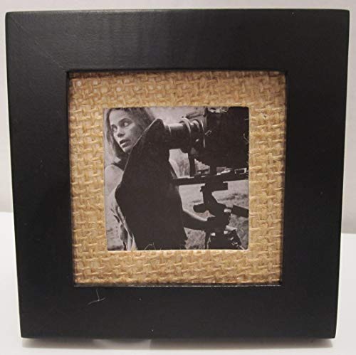 EXP Black Wood Picture Photo Frame 2X2 Or 3X3 with Burlap Mat - Image 2