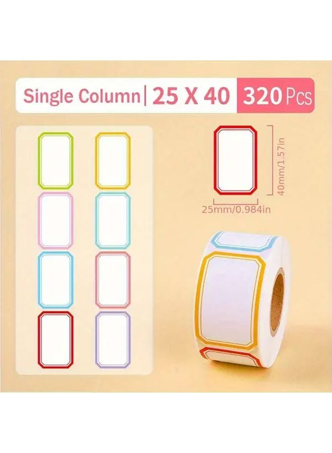 25x40mm 320Pcs Double Column Name Stickers Colorful Handwritten Label Tags - Image 4