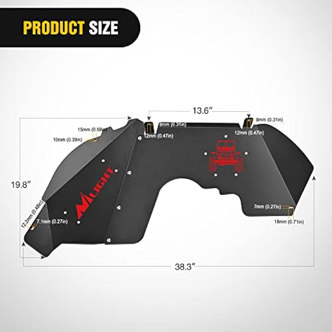 ريحني غطاء عجلة الرفرف الداخلية الأمامية مناسب 20182024 لدراجة JL JL JL JT JT 4 Door وبابين واقيات رذاذ من طراز BoltOn Unlimited - Image 3