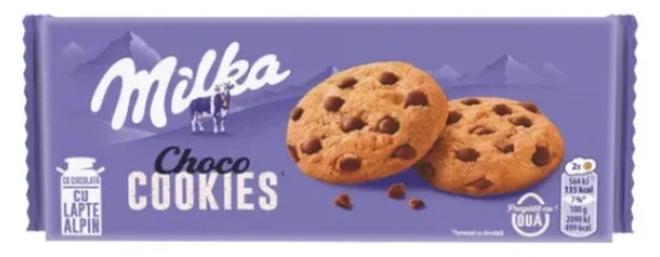 Milka Chocolate Chip Cookies – Chocolate chip cookies, with Alpine milk, 135g - Image 1