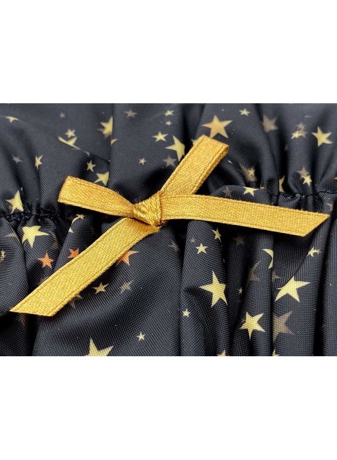 Betty Dain Reusable Shower Cap & Bath Cap & Lined, Oversized Waterproof Shower Caps Large Designed for all Hair Lengths with PEVA Lining & Elastic Band Stretch Hem Hair Hat - Fashionista Starry Nights - Image 3