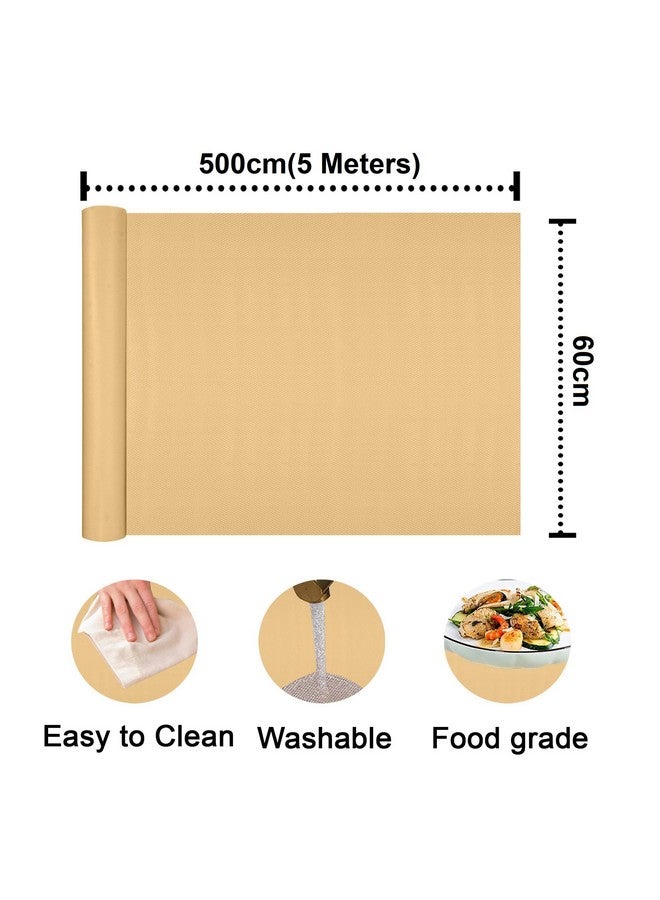 ElastPro ElastPro (60 cm X 5 m) Beige EVA Food Grade Washable Anti Slip Mat/Sheet for Fridge, Shelf Liner, Table, Kitchen Drawer mat (Diamond Texture, Beige)  - Image 2