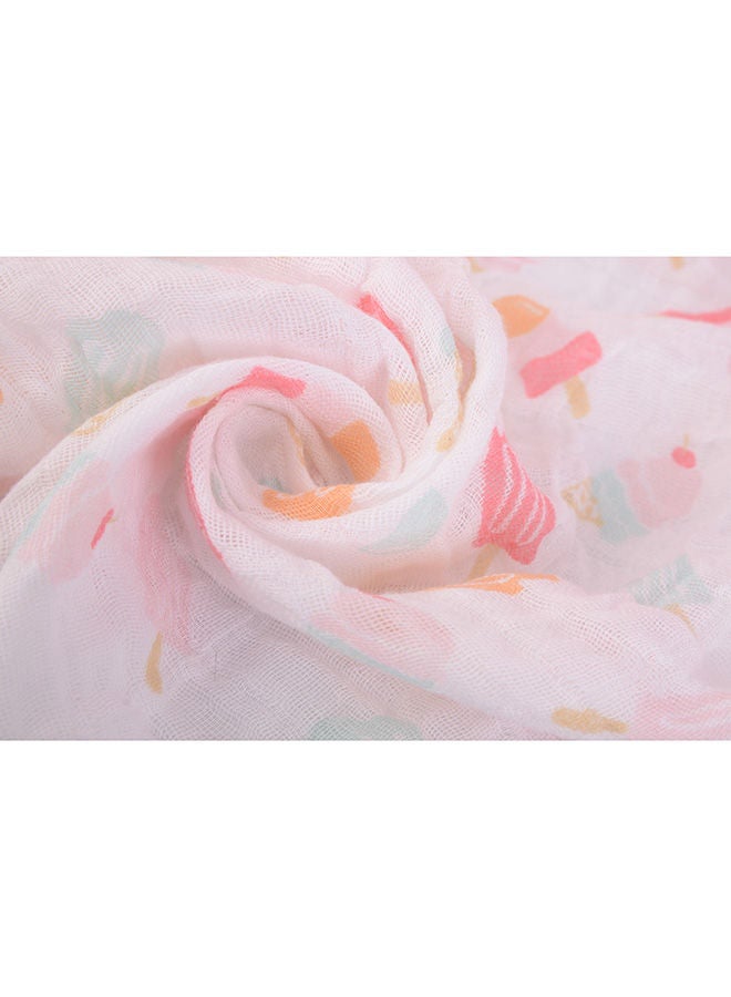 Little Treasure Muslin Swaddle Blanket 2 Piece Icecream  - Image 5