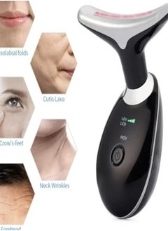 YOMNA Intense Pulsed Light Wrinkles Reducing Instrument ES-108 1 Black, Face and Neck Massager, Double Chin Reducer Vibration Massager, Skin Rejuvenation Beauty, Lifting and Tightening Sagging Skin Skin, 3 Llight Modes  - Image 5