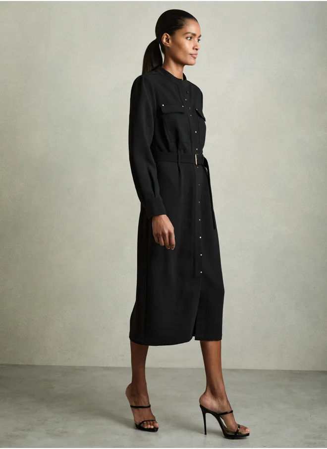 REISS Belted Shirt Dress