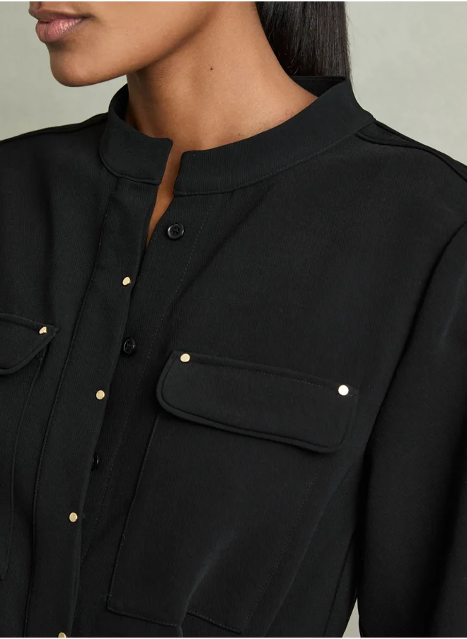 REISS Belted Shirt Dress