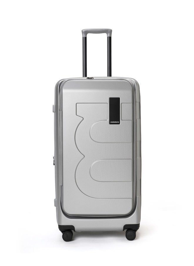 Mokobara MOKOBARA The Em Access Trunk Luggage Polycarbonate Large 8 Spinner Wheel Trolly Hardsided Suitcase With Built In Tsa Lock Travel Suitcase (Grey)  - Image 1