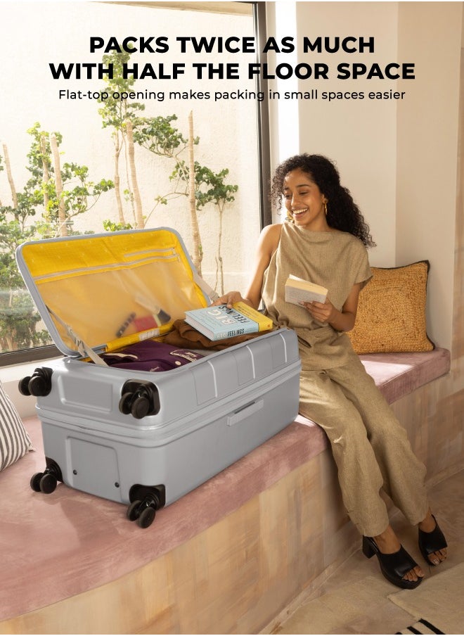 Mokobara MOKOBARA The Em Access Trunk Luggage Polycarbonate Large 8 Spinner Wheel Trolly Hardsided Suitcase With Built In Tsa Lock Travel Suitcase (Grey)  - Image 3