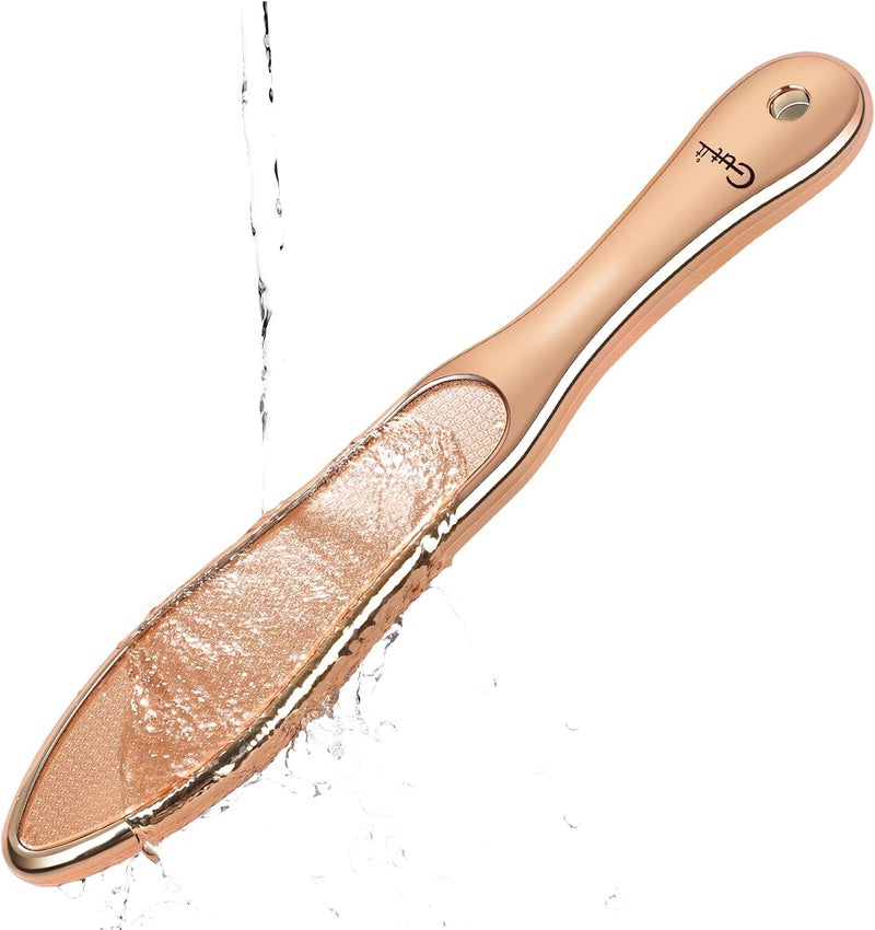 Nano Glass Foot File Double Sided Glass Callus Remover  Nano Foot Scraper  Washable Foot Rasp for Wet and Dry Feet  Glass Foot Scrubber for Shower Use