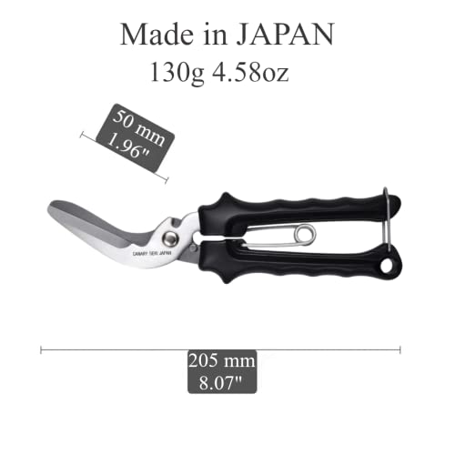 CANARY Carpet Cutter Tool Heavy Duty 8" Carpet Scissors for Rug, Artificial Grass, Metal Mesh, Cardboard, Wallpaper, Japanese Stainless Steel Blade, Made in JAPAN - Image 2