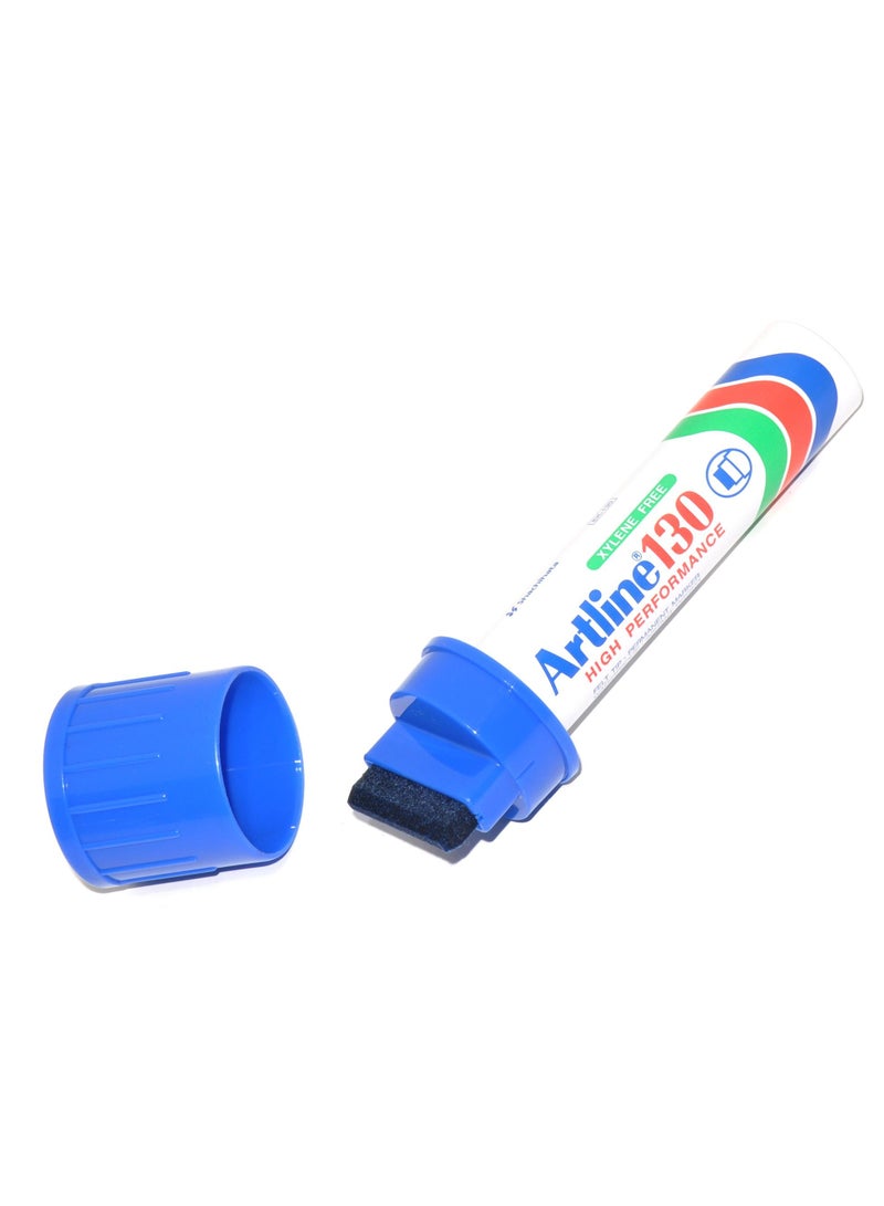 Artline Permanent Marker, Pack of 6 , Ek-130 30.0mm, Water Proof, Blue - ARMK130BL - Image 1