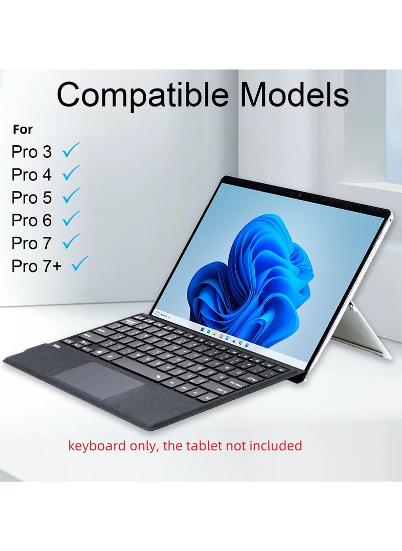 Generic - Tablet Accessories Bluetooth 5.0 Wireless Keyboard w/Touchpad for Microsoft Surface Pro 3/4/5/6/7/7+ Portable Tablet Flip Stand Built in Battery Type-C Charging Keyboard - Image 1