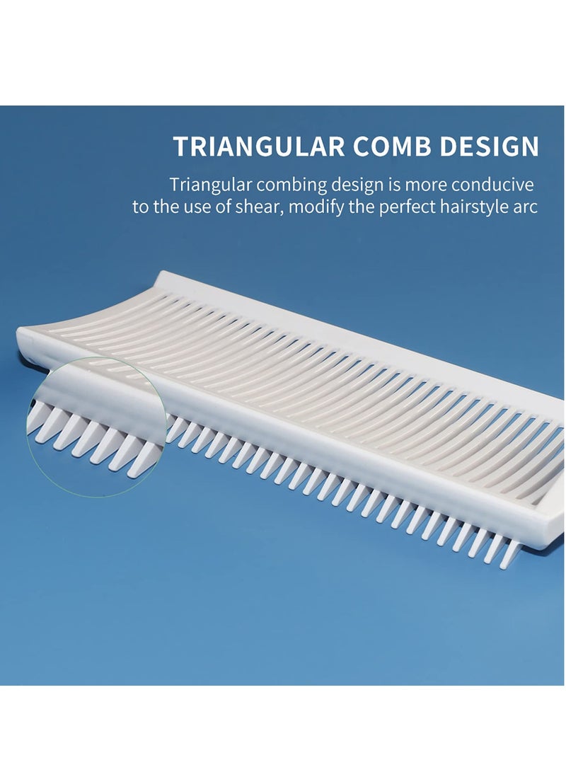 Blending Flat Top Comb, 2 Pieces Fade Combs, Professional Barber Cutting Comb Heat Resistant Clipper Comb for Men Salon Styling Tools – White - Image 2