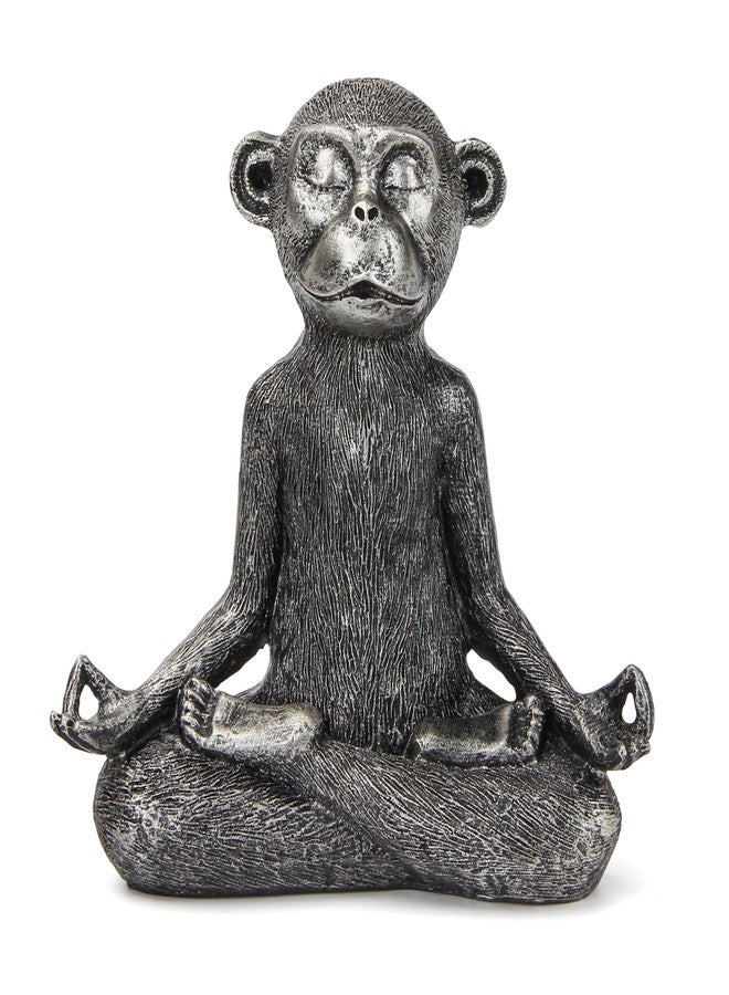 Smadeer Monkey Statue for Home Decoration,Monkey Figurine Sitting in Yoga Pose for Meditation Zen Spiritual Living Room Bedroom Shelf Bookshelf Decor Accents,Cute Animal Gifts,Small Holiday Ornament - Image 1