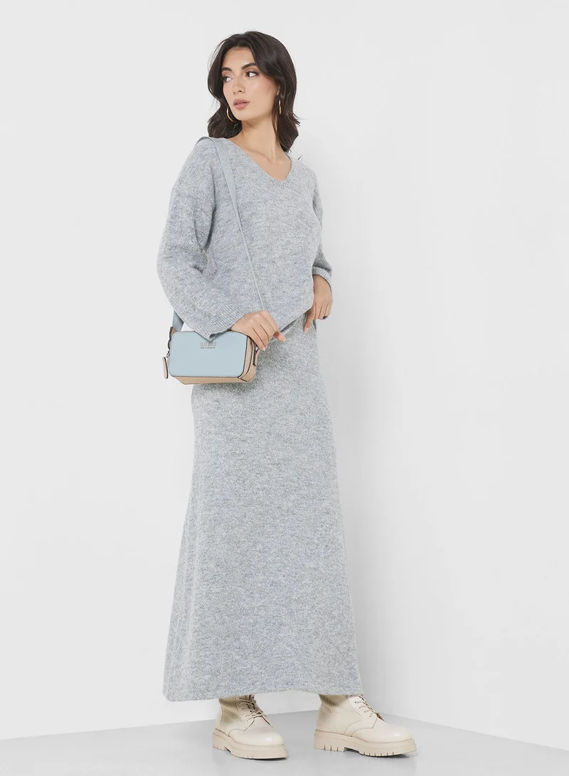 4th & Reckless V-Neck Brushed Sweater